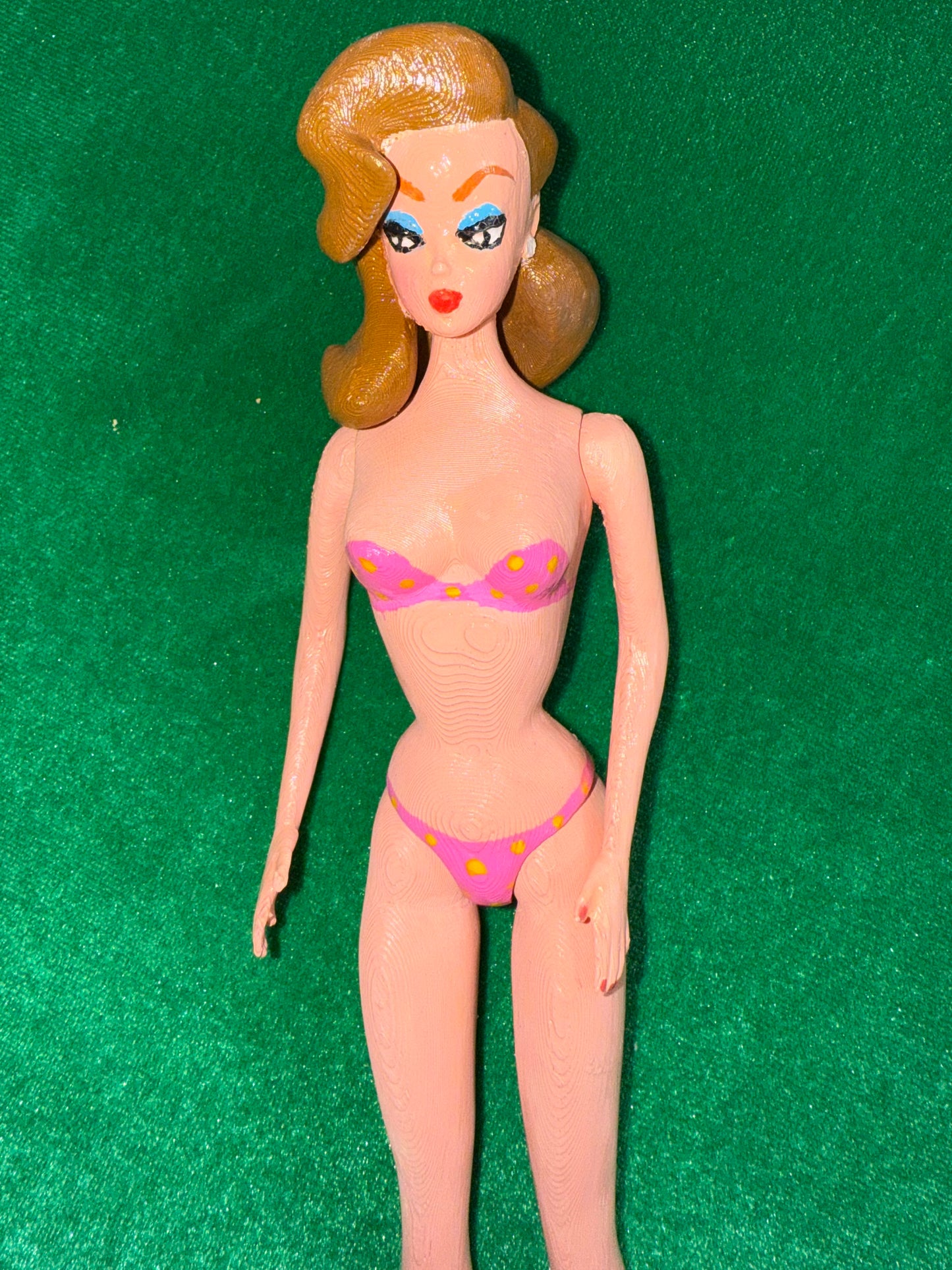 BATHING BEAUTY DOLL (BRUNETTE & PINK)