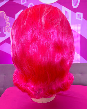 AS SEEN ON YOUTUBE: PINK PIT STOP WIG (SYNTHETIC)