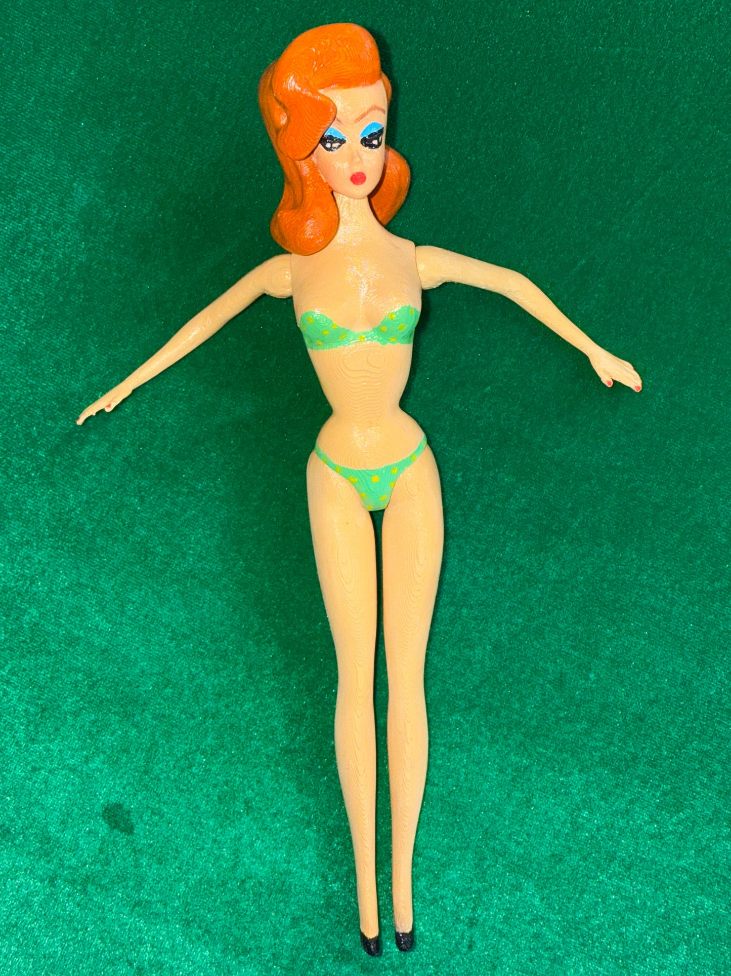 BATHING BEAUTY DOLL (REDHEAD & GREEN)