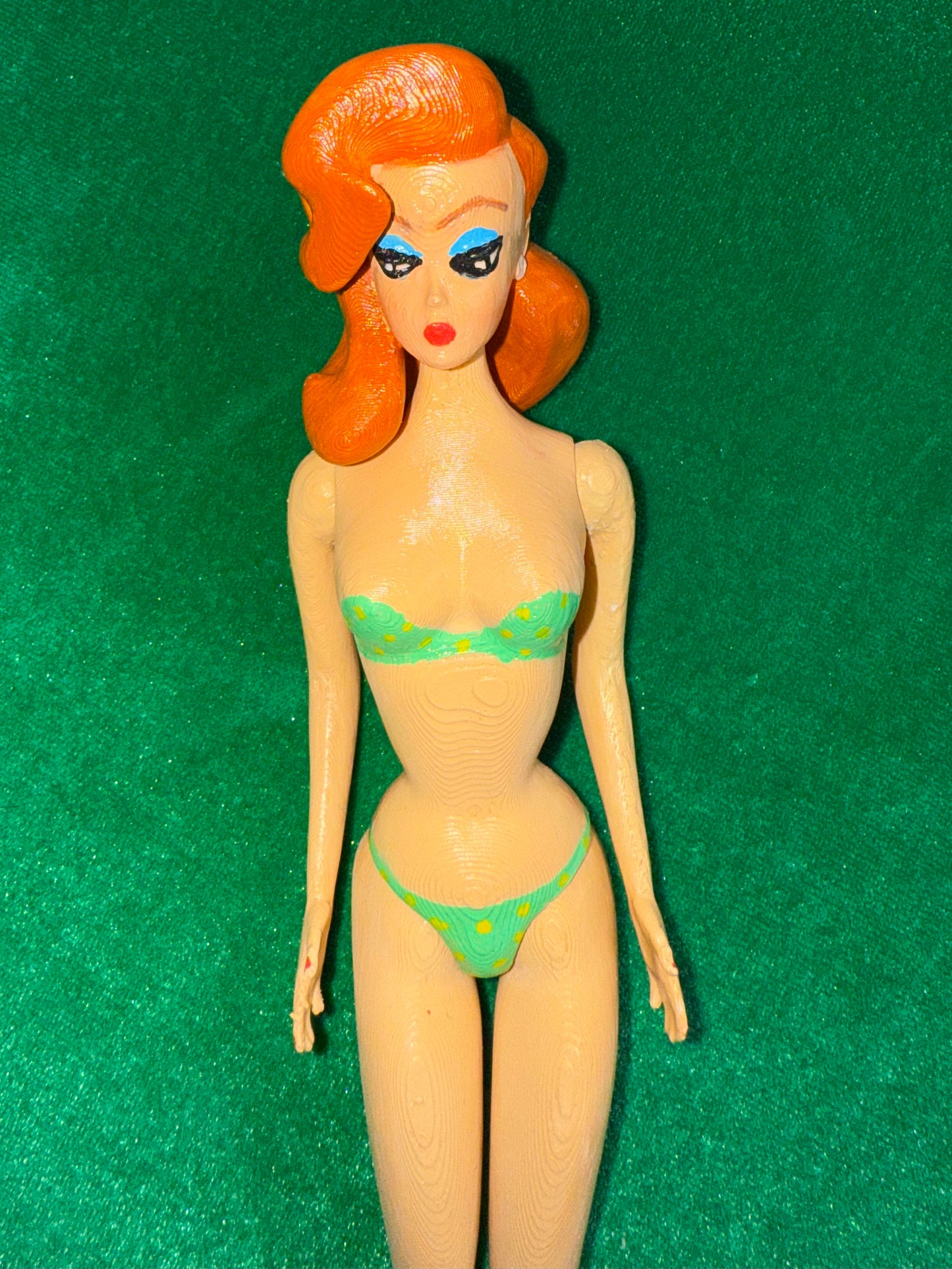 BATHING BEAUTY DOLL (REDHEAD & GREEN)