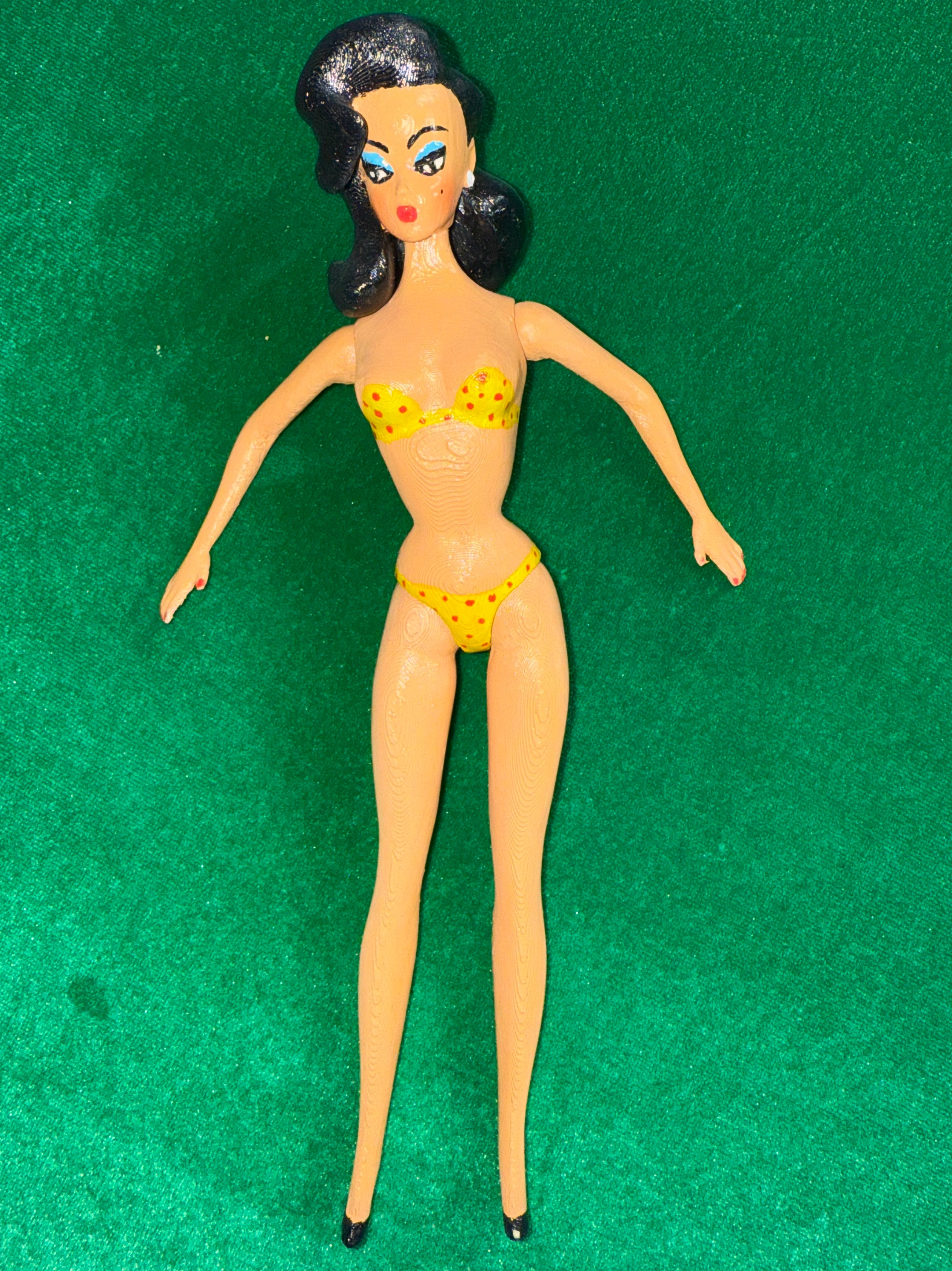 BATHING BEAUTY DOLL (RAVEN & YELLOW)