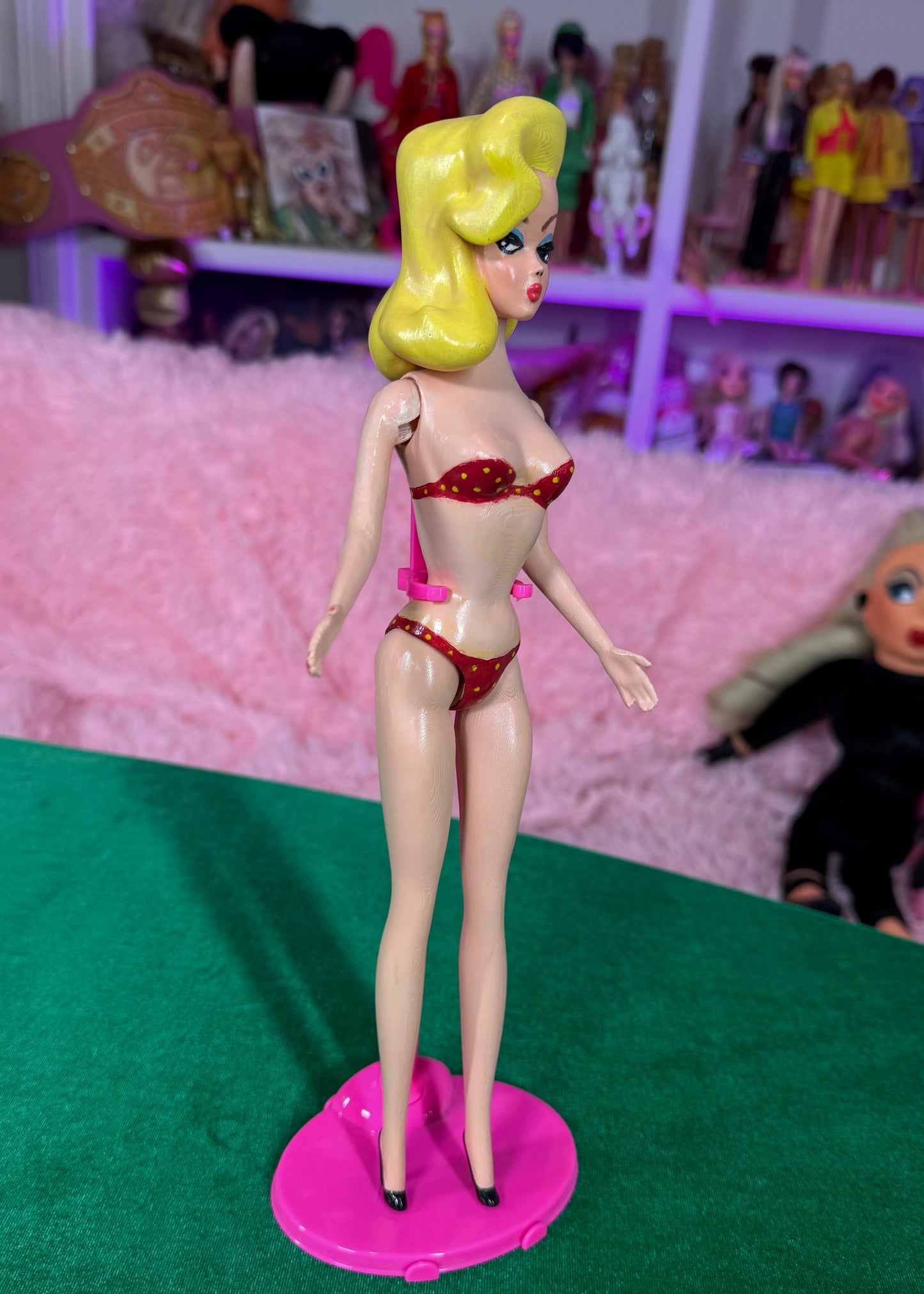 BATHING BEAUTY DOLL (12 INCH BLONDE & RED)
