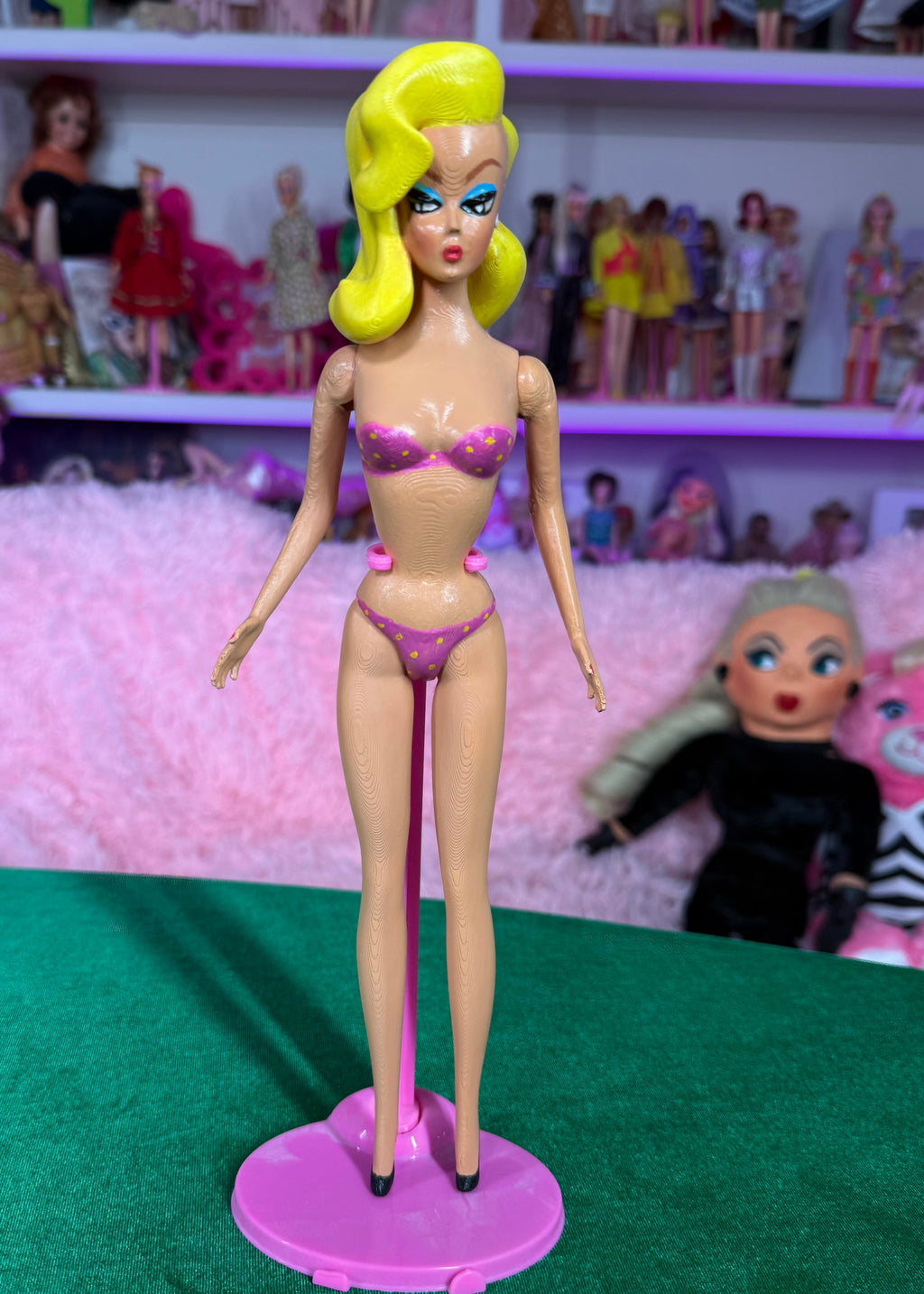 BATHING BEAUTY DOLL (12 INCH BLONDE & PINK)