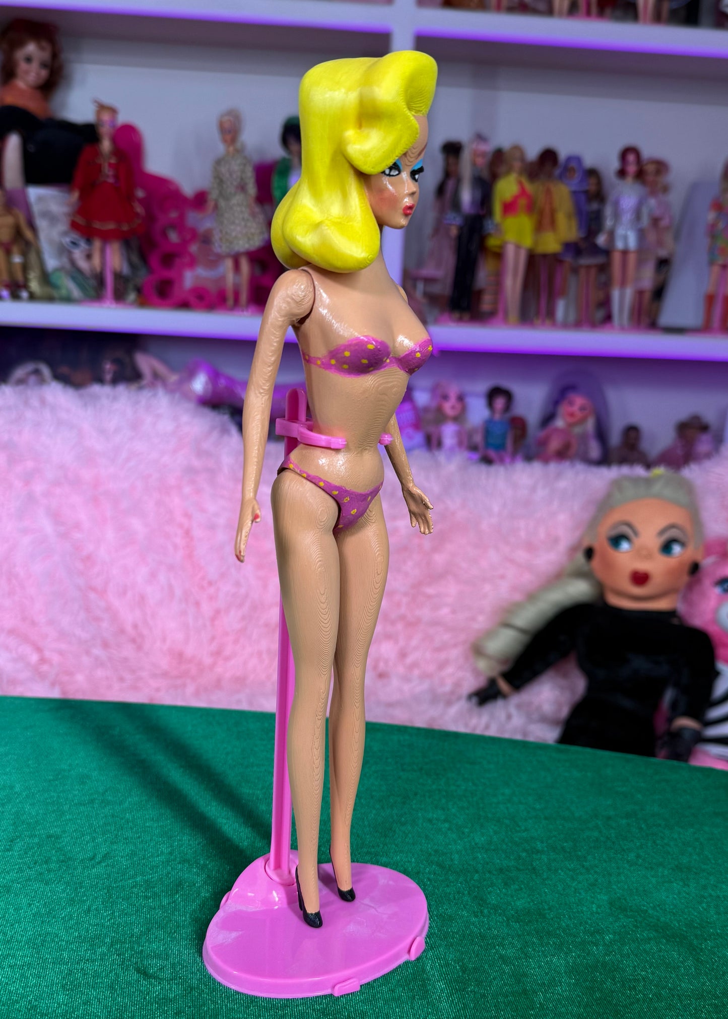 BATHING BEAUTY DOLL (12 INCH BLONDE & PINK)